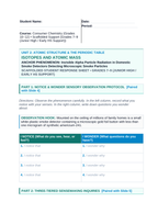 Isotopes & Atomic Mass Scaffolded Phenomena-Based Lesson: Invisible Alpha Particle Radiation in Domestic Smoke Detectors Detecting Microscopic Smoke Particles Student Response Sheet sample page