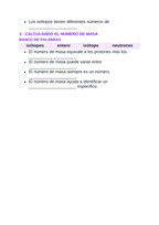 Isotopes & Atomic Mass Spanish Guided Notes sample page