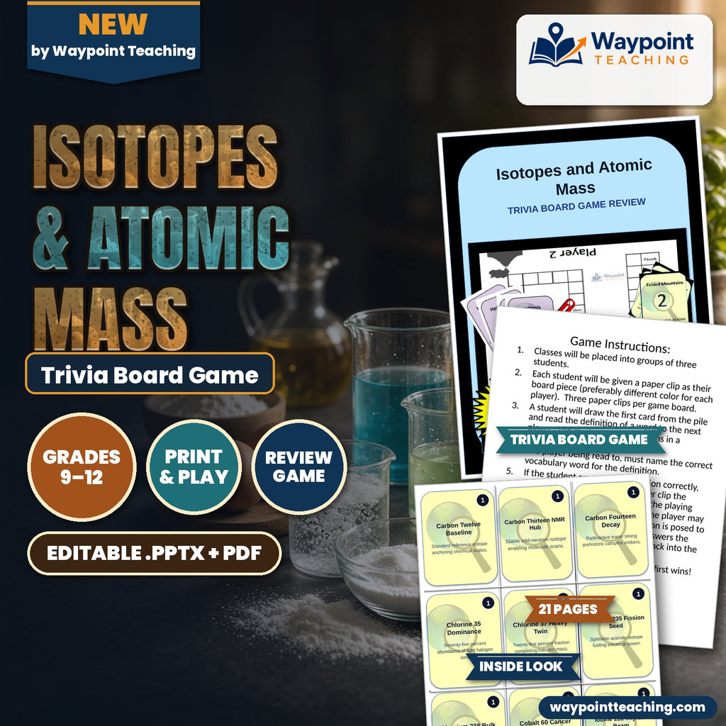 Isotopes & Atomic Mass Trivia Board Game cover