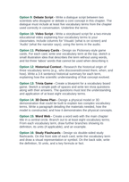 Isotopes & Atomic Mass Vocabulary Choice Board sample page