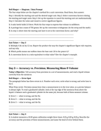 Measurement & the Metric System Bell Ringers & Exit Tickets sample page