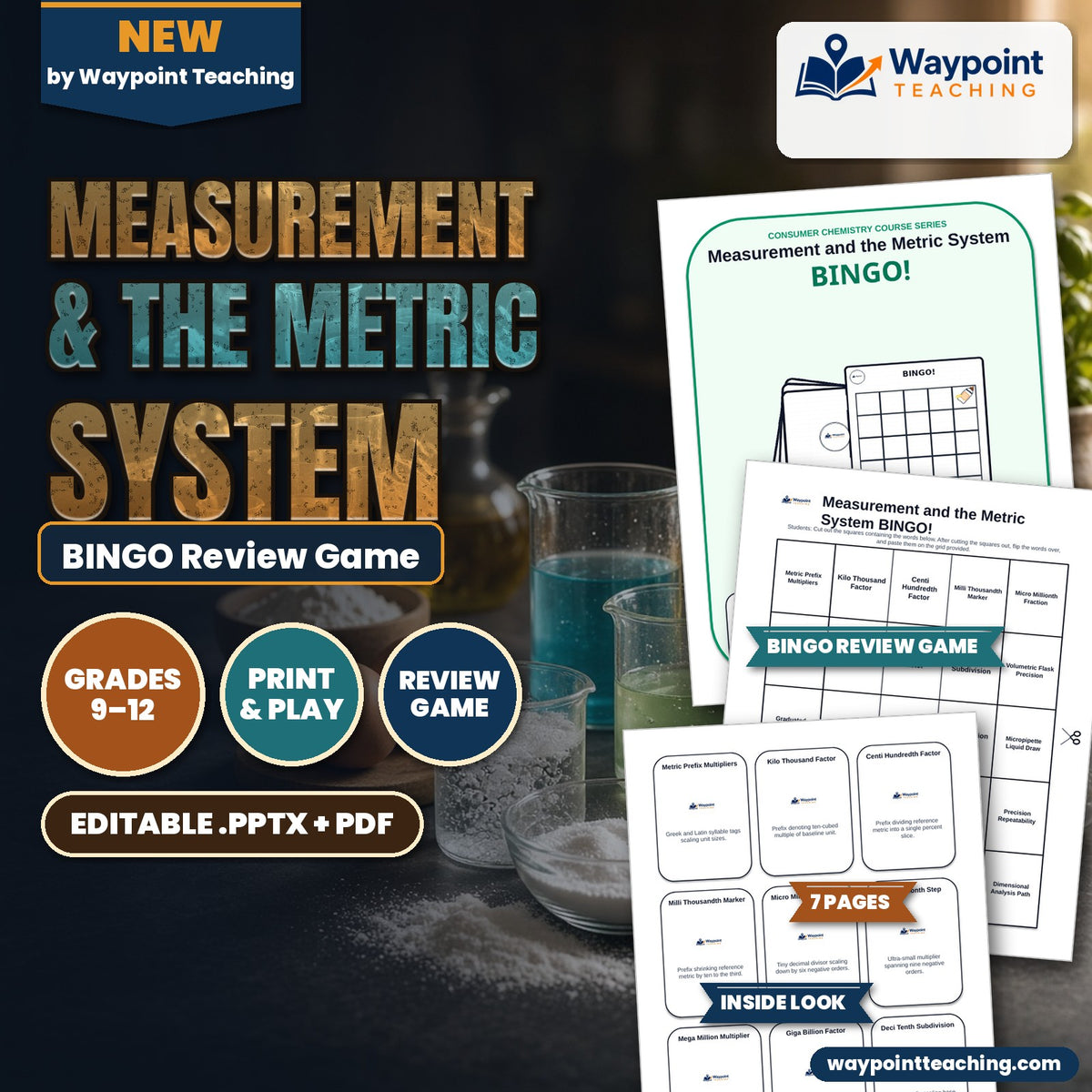 Measurement & the Metric System BINGO Review Game cover