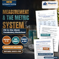 Measurement & the Metric System Fill-in-the-Blank Vocabulary Worksheet cover