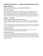 Measurement & the Metric System Model Response & Scoring Guide sample page