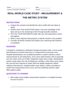 Measurement & the Metric System Real-World Case Study sample page
