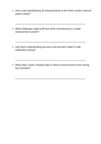 Measurement & the Metric System Real-World Case Study sample page
