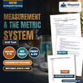 Measurement & the Metric System Unit Test cover