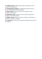 Measurement & the Metric System Vocabulary Words & Definitions sample page