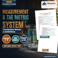 Measurement & the Metric System Vocabulary Words & Definitions cover