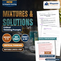 Mixtures & Solutions Critical Thinking Prompts cover