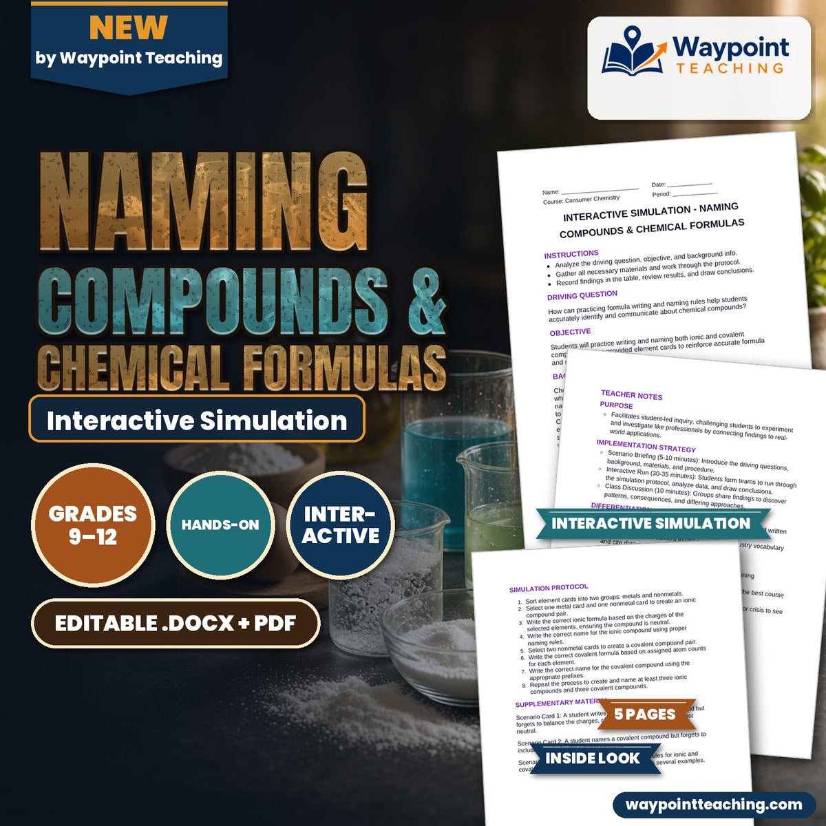 Naming Compounds & Chemical Formulas Interactive Simulation cover