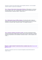 Naming Compounds & Chemical Formulas Scaffolded Phenomena-Based Lesson: Decoding Dangerous Consumer Chemicals: Active Household Cleaners Versus Everyday Food Additives Student Response Sheet sample page