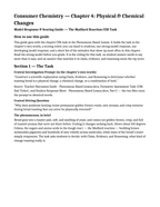Physical & Chemical Changes Model Response & Scoring Guide sample page