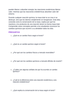 Physical & Chemical Changes Spanish Reading Passage & Comprehension Questions sample page