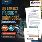 Physical & Chemical Changes Spanish Reading Passage & Comprehension Questions cover