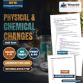 Physical & Chemical Changes Unit Test cover