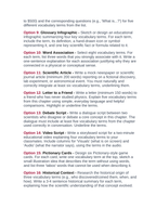 Physical & Chemical Changes Vocabulary Choice Board sample page