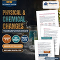 Physical & Chemical Changes Vocabulary Choice Board cover
