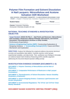 Polymer Film Formation and Solvent Dissolution in Nail Lacquers: Nitrocellulose and Acetone Solvation CER Phenomena Worksheet sample page