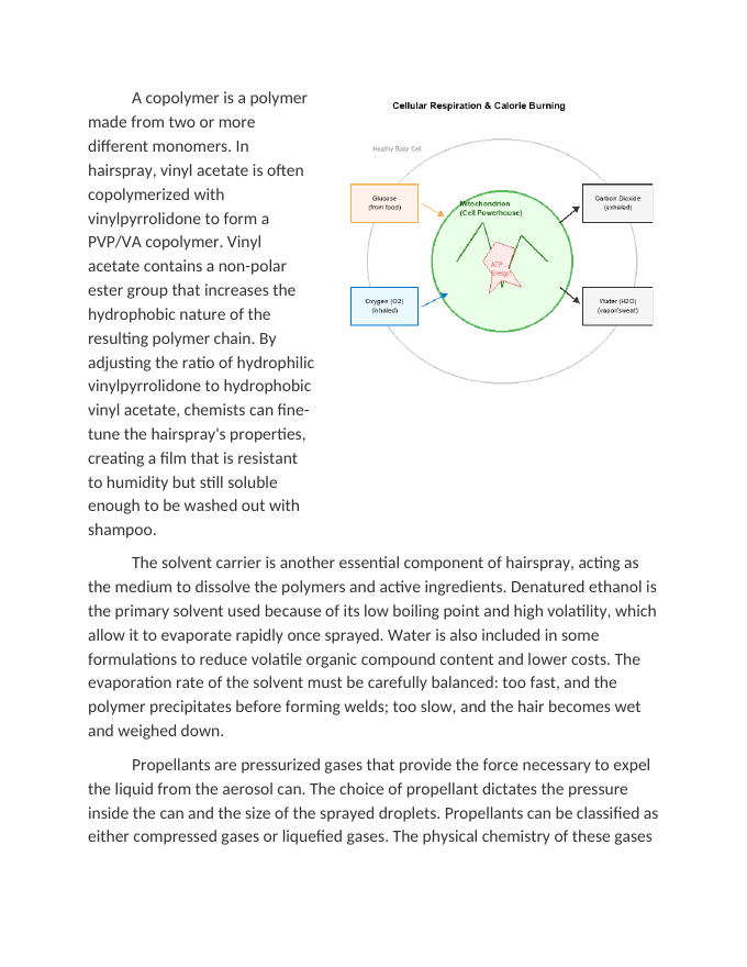 Polymers and Propellants in Hairspray Reading Worksheet sample page