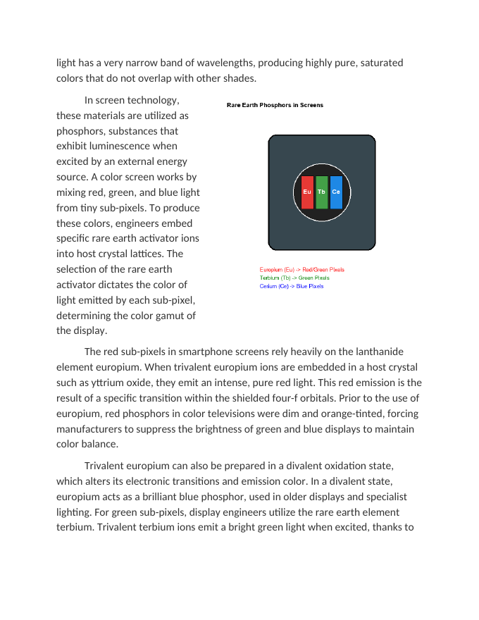 Rare Earth Elements in Smartphone Screens Reading Worksheet sample page