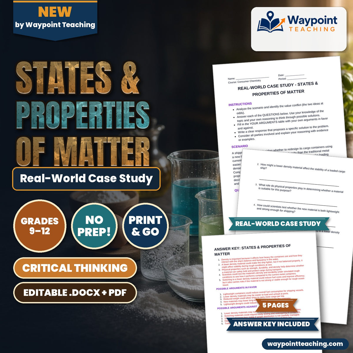 States & Properties of Matter Real-World Case Study cover