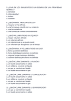 States & Properties of Matter Spanish Unit Test sample page