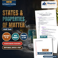 States & Properties of Matter Spanish Unit Test cover