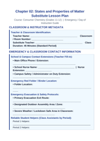 States & Properties of Matter Substitute Lesson Plan sample page