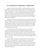 The Leavening Process: Baking Soda vs. Baking Powder Reading Worksheet sample page