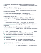 The Periodic Table of Elements Fill-in-the-Blank Vocabulary Worksheet sample page