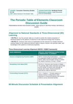 The Periodic Table of Elements Phenomena-Based Lesson: Violent Hydrogen Gas Detonation and Purple Flame When Metallic Potassium Contacts Cold Liquid Water Teacher Discussion Guide sample page