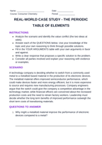 The Periodic Table of Elements Real-World Case Study sample page