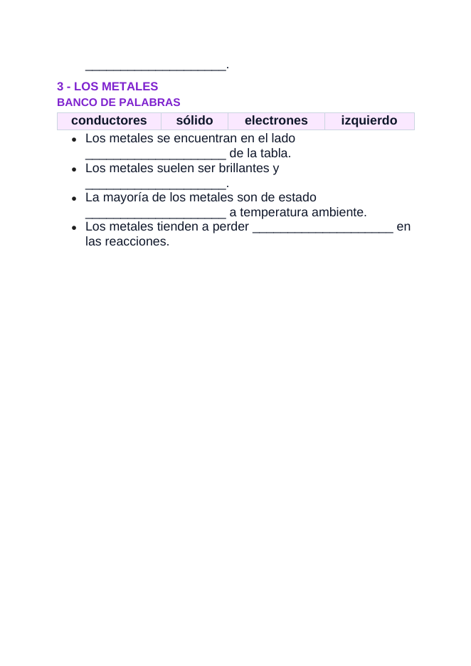 The Periodic Table of Elements Spanish Guided Notes sample page