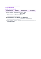 The Periodic Table of Elements Spanish Guided Notes sample page
