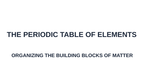 The Periodic Table of Elements Substitute Slideshow & Teacher Guide sample page