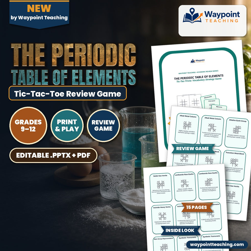 The Periodic Table of Elements Tic-Tac-Toe Review Game cover