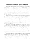 The Polarity of Water in Stain Removal and Washing Reading Worksheet sample page