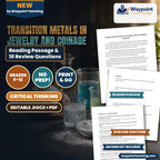 Transition Metals in Jewelry and Coinage Reading Worksheet cover