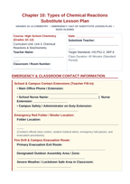 Types of Chemical Reactions Substitute Lesson Plan sample page