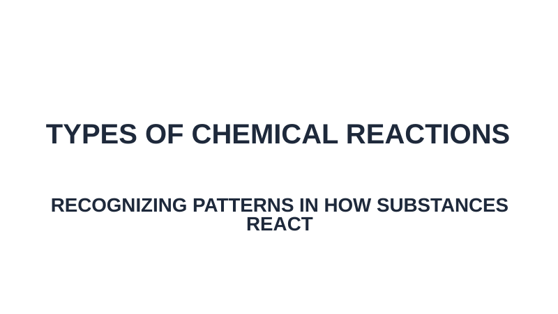 Types of Chemical Reactions Substitute Slideshow & Teacher Guide sample page