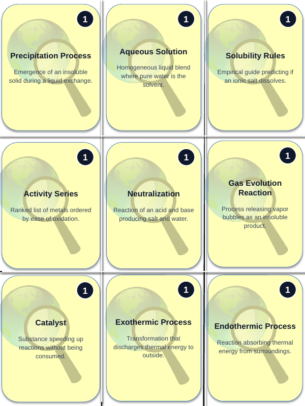 Types of Chemical Reactions Trivia Board Game sample page