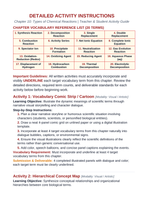 Types of Chemical Reactions Vocabulary Choice Board sample page