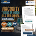 Viscosity Testing of Motor Oils and Syrups Reading Worksheet cover