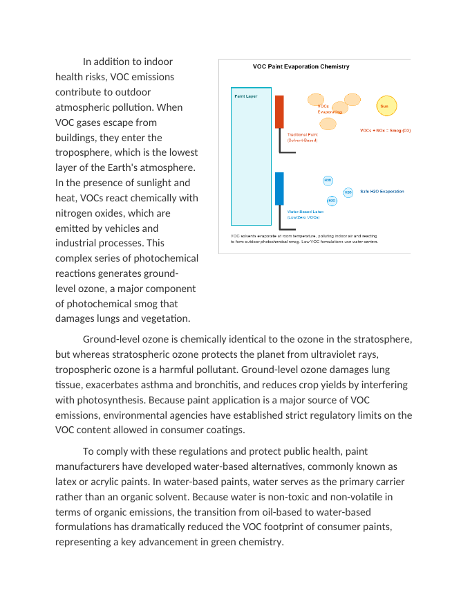 Volatile Organic Compounds (VOCs) in House Paints Reading Worksheet sample page