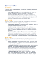 What is Chemistry? Matter in Everyday Life 5E Lesson Plan sample page