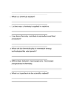 What is Chemistry? Matter in Everyday Life Bell Ringers & Exit Tickets sample page