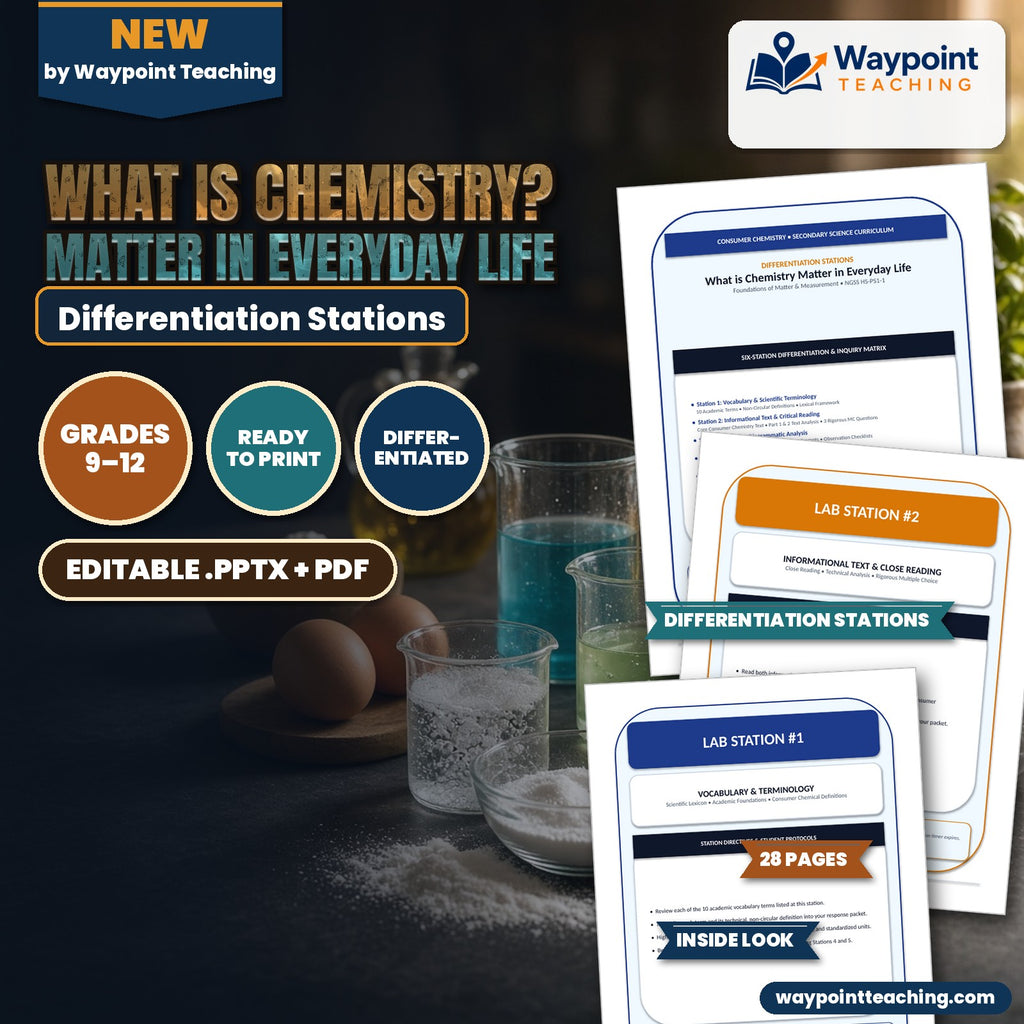 What is Chemistry? Matter in Everyday Life Differentiation Stations cover