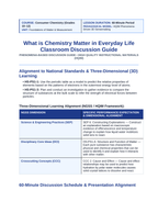 What is Chemistry? Matter in Everyday Life Phenomena-Based Lesson: Violent Effervescence and Gas Release When Solid Antacid Tablets Contact Liquid Water Teacher Discussion Guide sample page