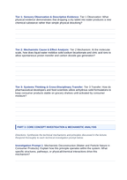 What is Chemistry? Matter in Everyday Life Phenomena-Based Lesson: Violent Effervescence and Gas Release When Solid Antacid Tablets Contact Liquid Water Student Response Sheet sample page
